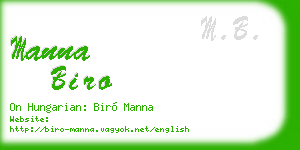 manna biro business card
